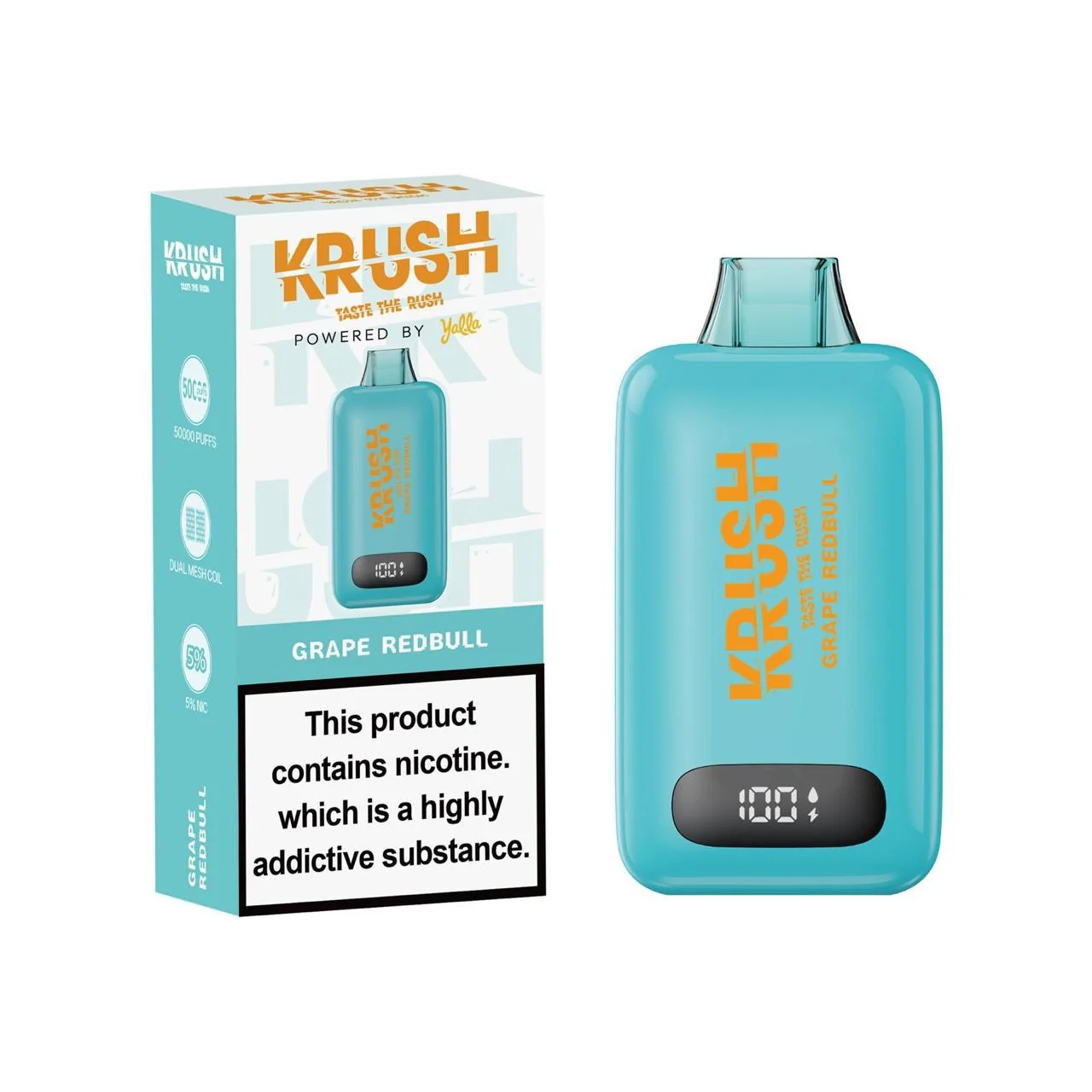 Krush 50k Puff 5% – Grape Redbull
